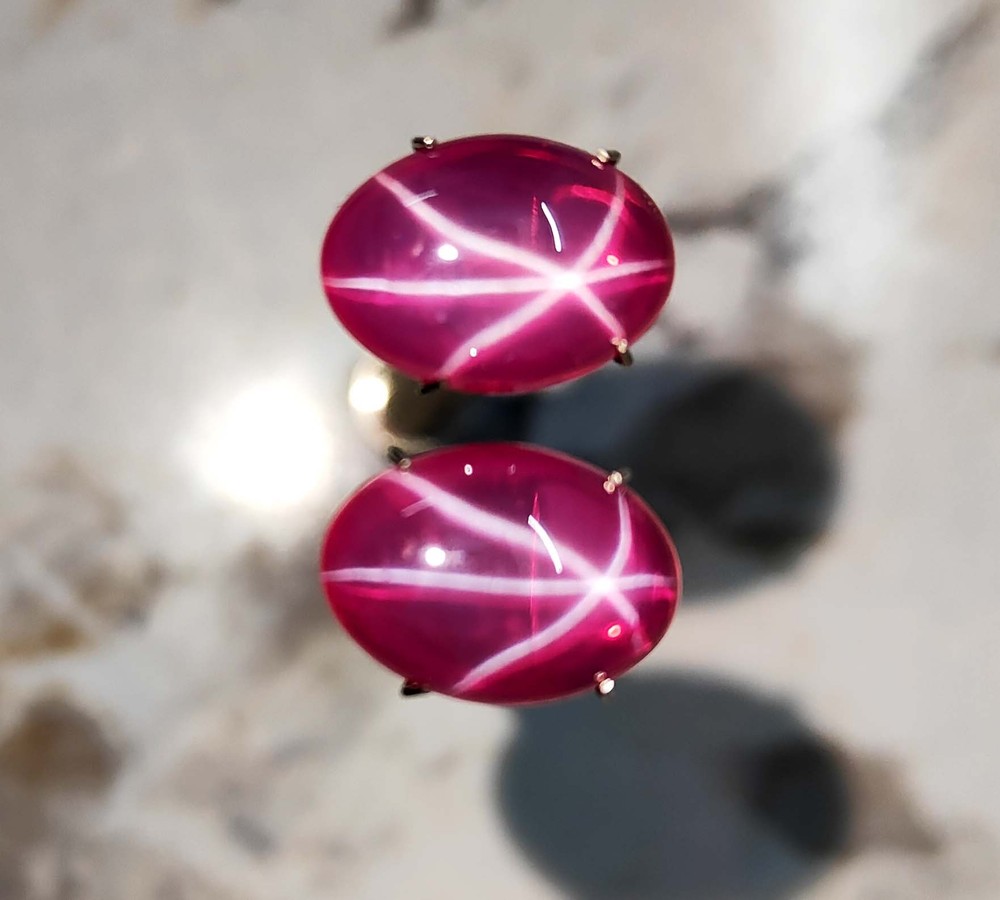 6 Rays NATURAL RED Star Ruby 20 Ct Oval Cabochon CERTIFIED Loose Gemstone
