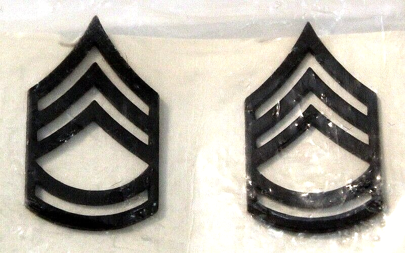 US Army Sergeant First Class Subdued Rank Insignia Collar Pins Pair