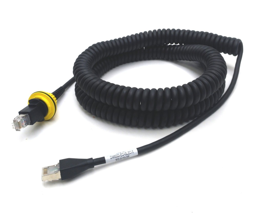 Cognex DM8000-ECABLEC-5 DataMan Barcode Scanner Cable, Ethernet RJ45, 5M Long
