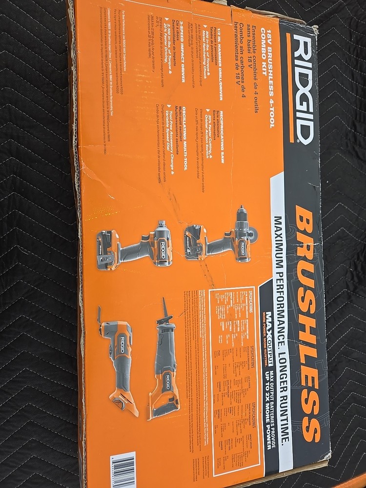RIDGID R9225 18V Brushless Combo Kit