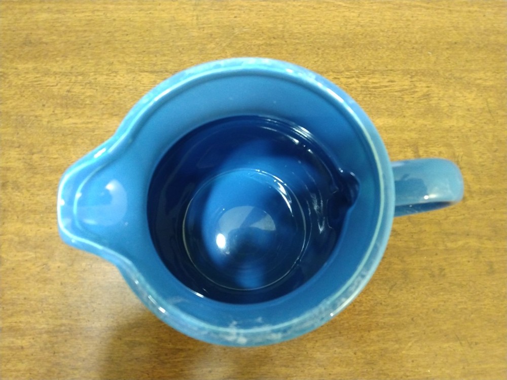 Lillian Vernon Ceramic Blue Pitcher Juice Pitcher