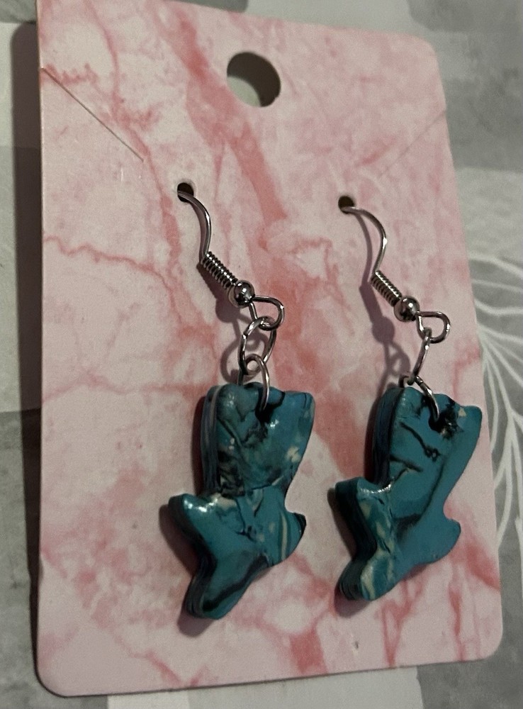 Polymer Clay Flower Earrings Handcrafted