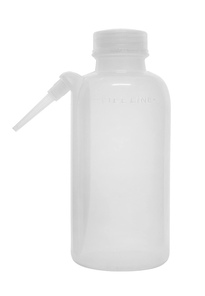 Wash Bottle, 500ml - Polyethylene - Translucent, Unbreakable - Screw Cap with...