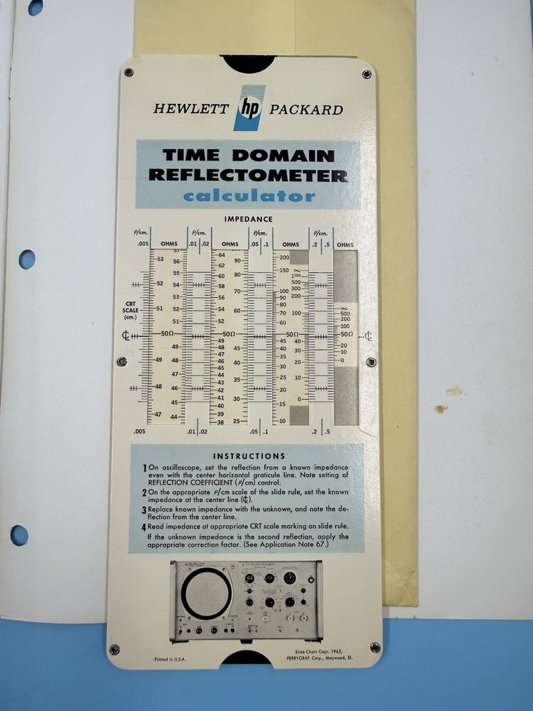 HEWLETT PACKARD 1965 Cable Testing w/ Time Domain Reflectometry Application Note