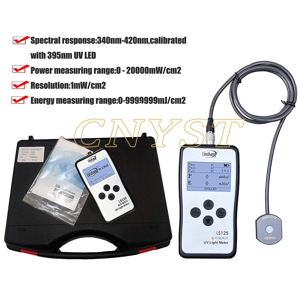 UV Light Meter Ultraviolet Radiometer Light Meter with UVA LED-X1 Probe
