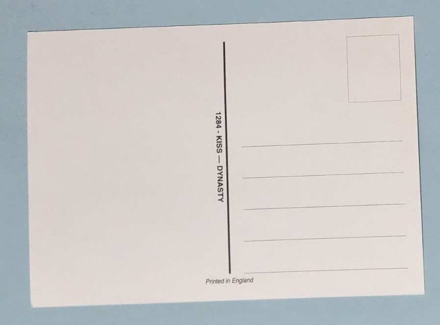 KISS - DYNASTY - POSTCARD - MADE IN ENGLAND - NEW