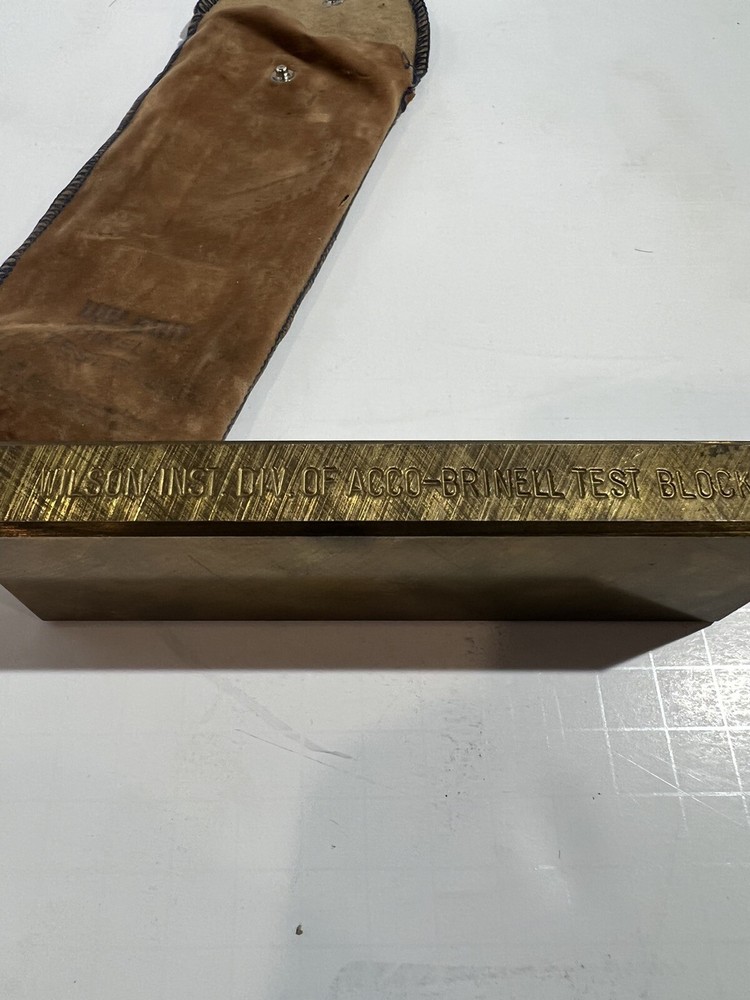 Wilson Instruments Brinell Test Block 6”x2” Brass
