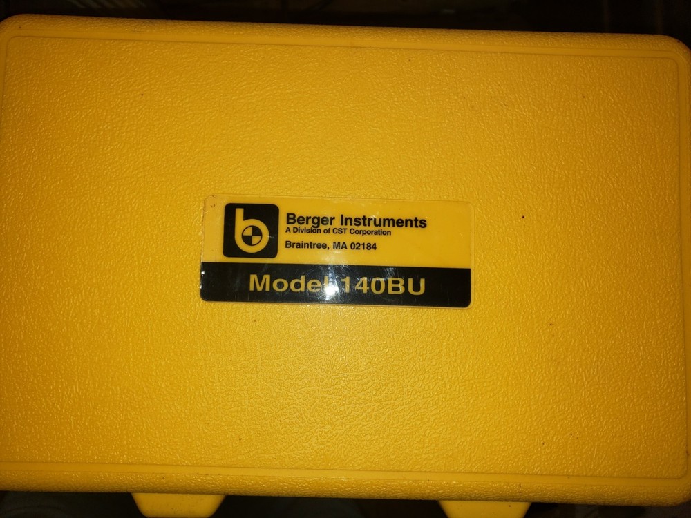 Berger instruments Model 140BU Transit Level With Case, Manual