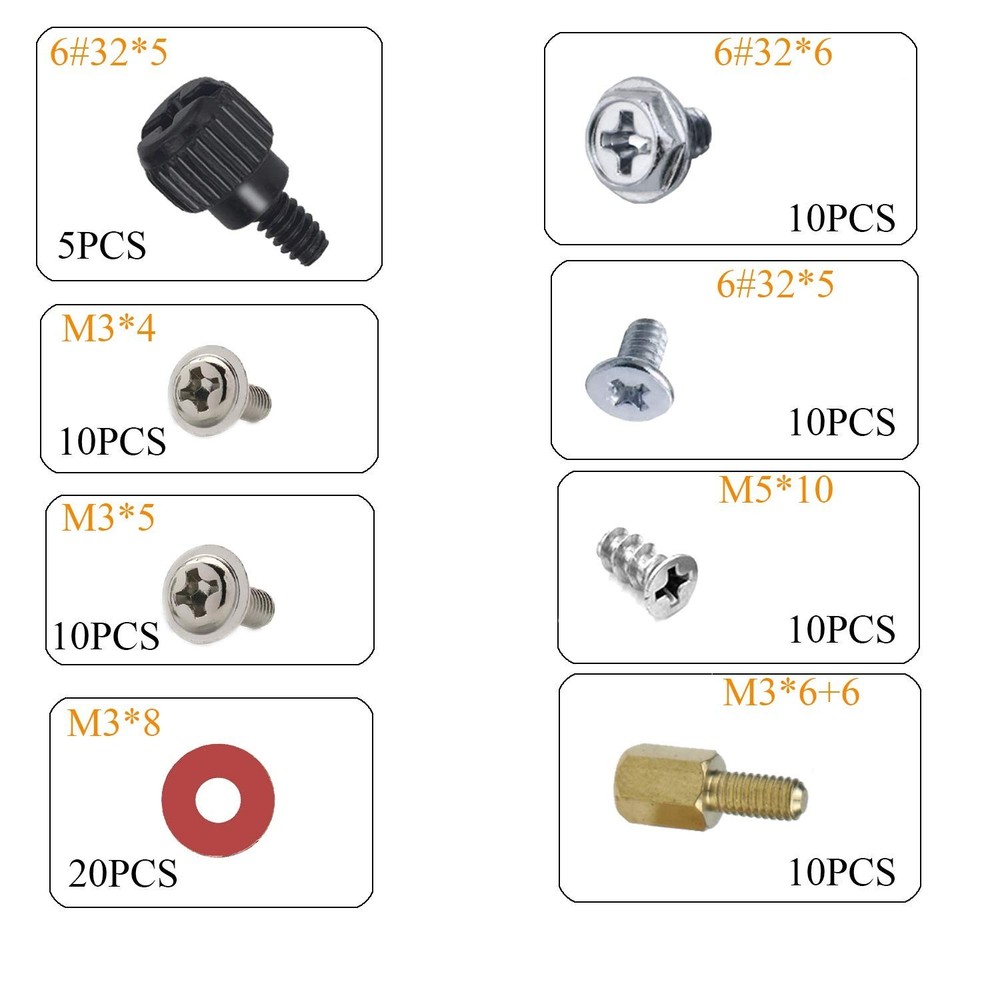 PC Computer Screws Standoffs Set Kit for Hard Drive Computer Case Motherboard...