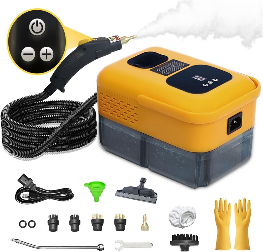 15s Fast Heating Steam Cleaner, 9-Level Adjustable Handle, Portable Steamer for