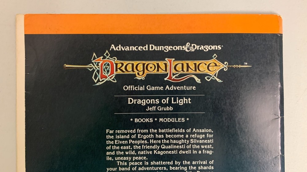 Advanced Dungeons & Dragons Dragons of Light Paperback