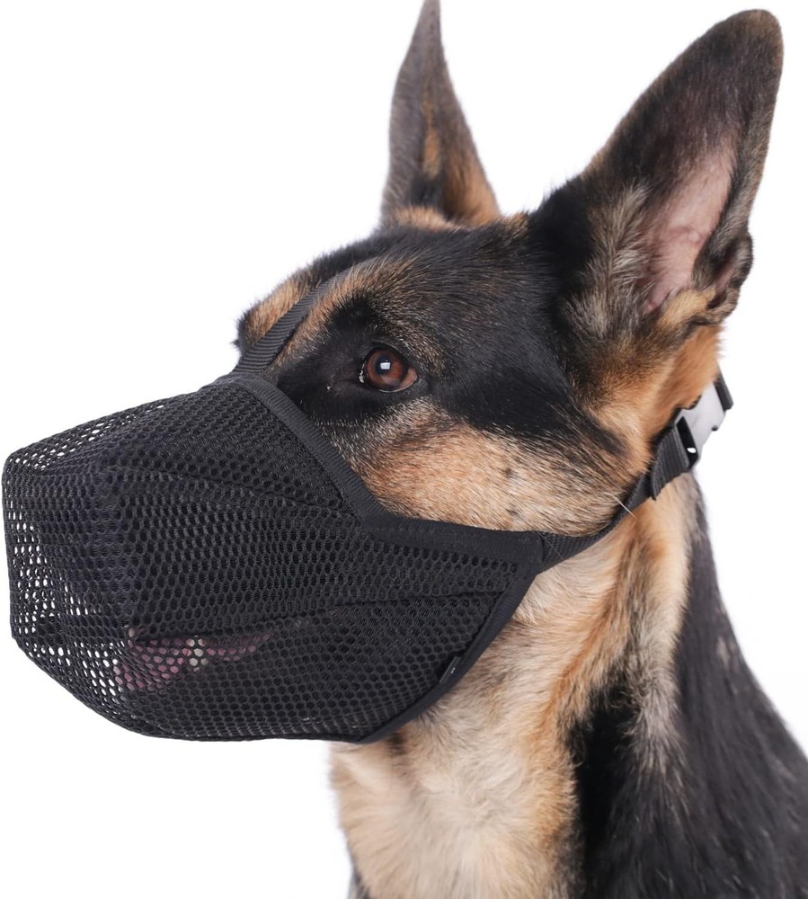 Adjustable Breathable Dog Muzzle for Large & Medium Breeds - Allows Panting