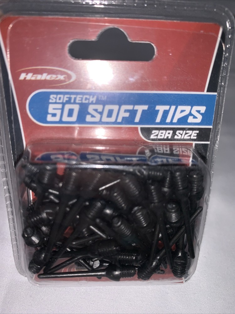 Halex Softech 50 Soft Dart Tips Size 28a Black Small