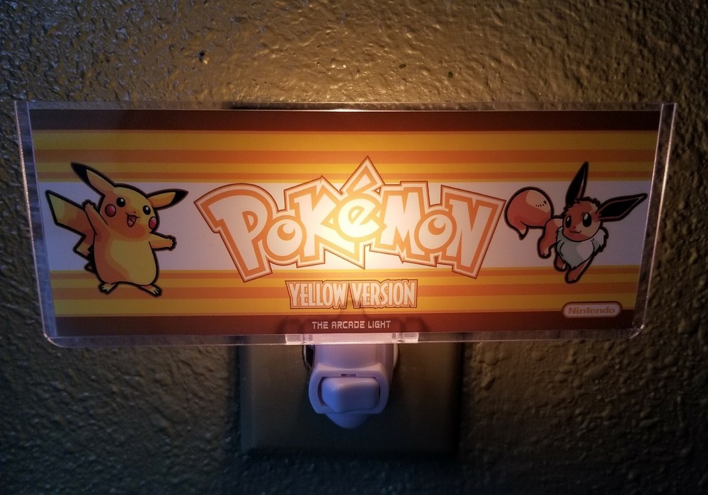 Pokemon Yellow Version Arcade Marquee Night Light