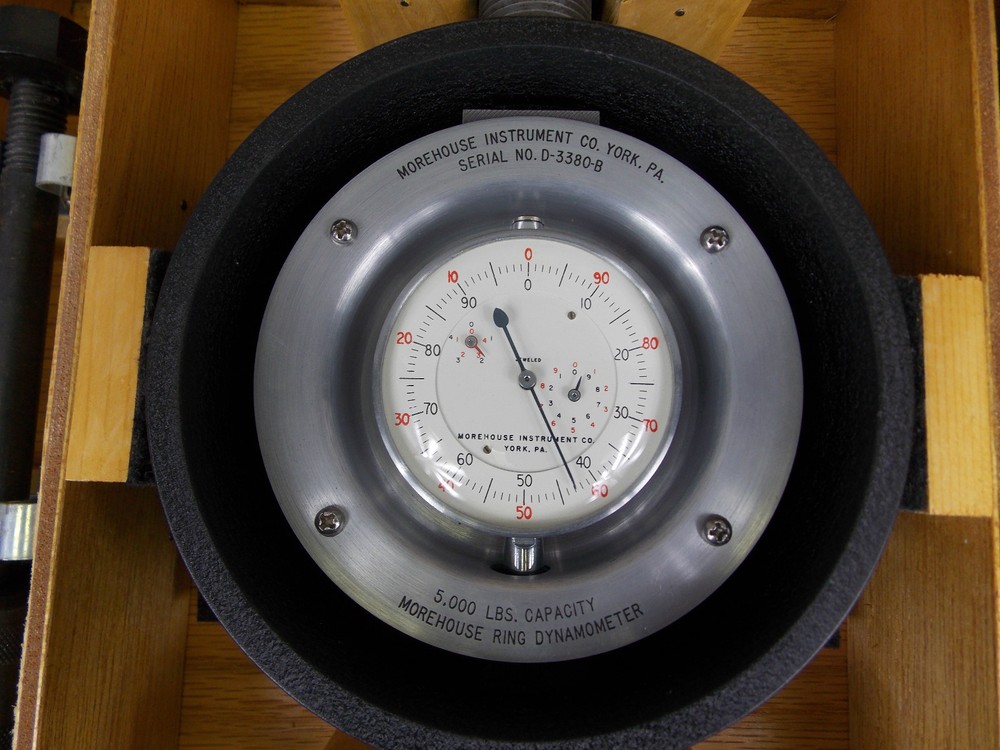 MOREHOUSE 5000 LB CAPACITY RING DYNAMOMETER CALIBRATOR