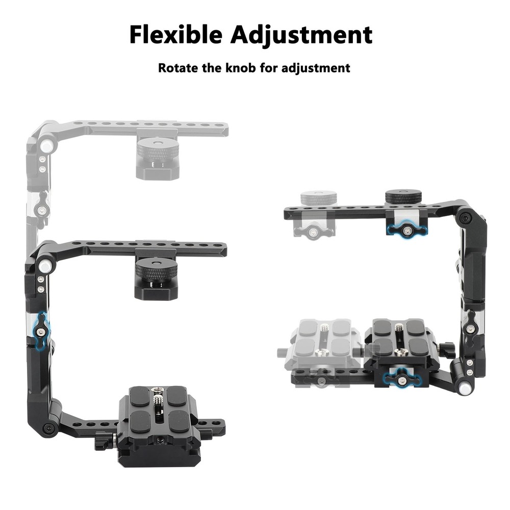 CAMVATE Universal Quick Release Foldable Half Cage Kit with Arca-Type Baseplate