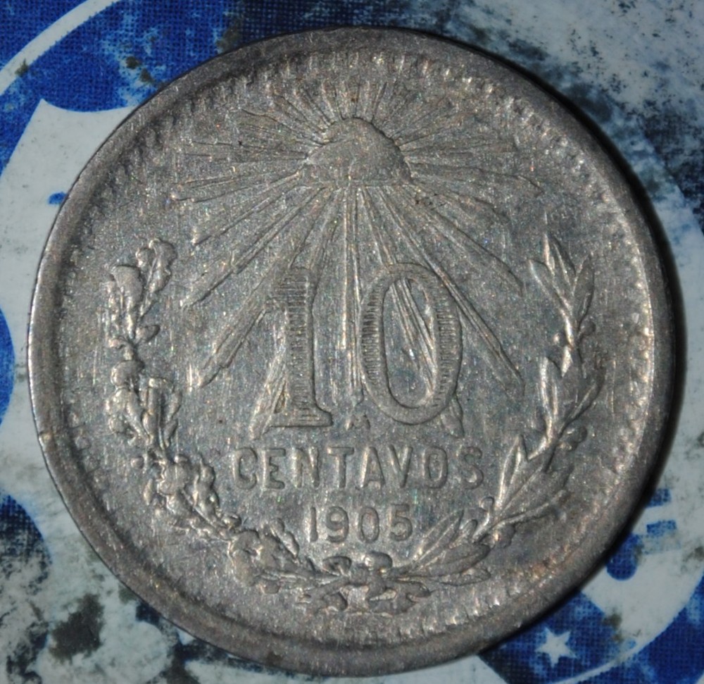 mexico 10 centavos 1905 {{{D174