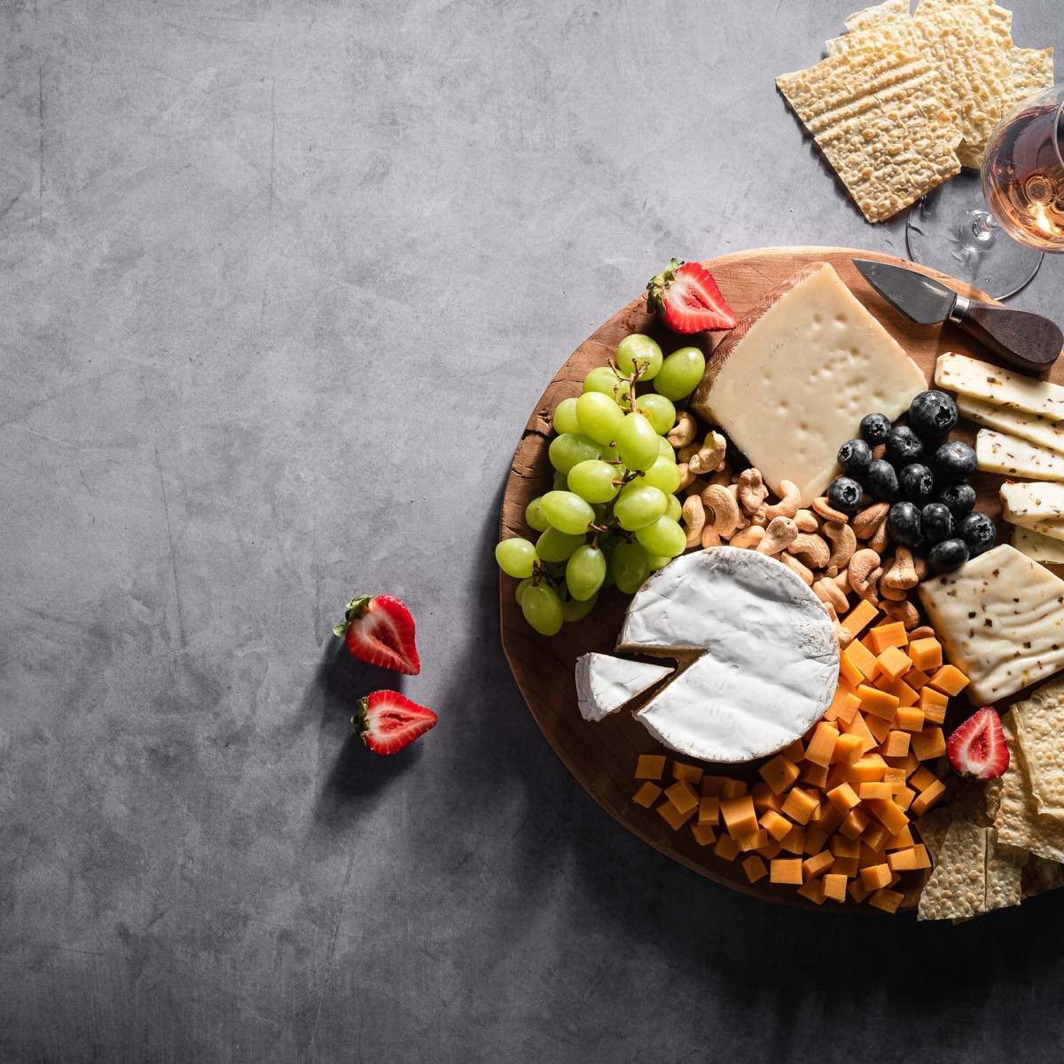 V-FLAT WORLD Duo Board - 24x24" Double Sided Surface Board, Iced Concrete/Midnig