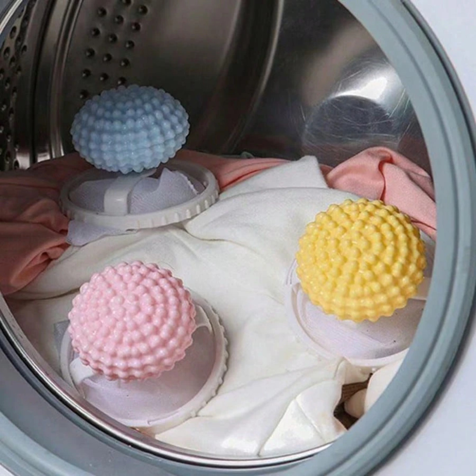 Floating Laundry Lint Catcher Hair Pet Fur Remover Ball Mesh Bag Washing Machine