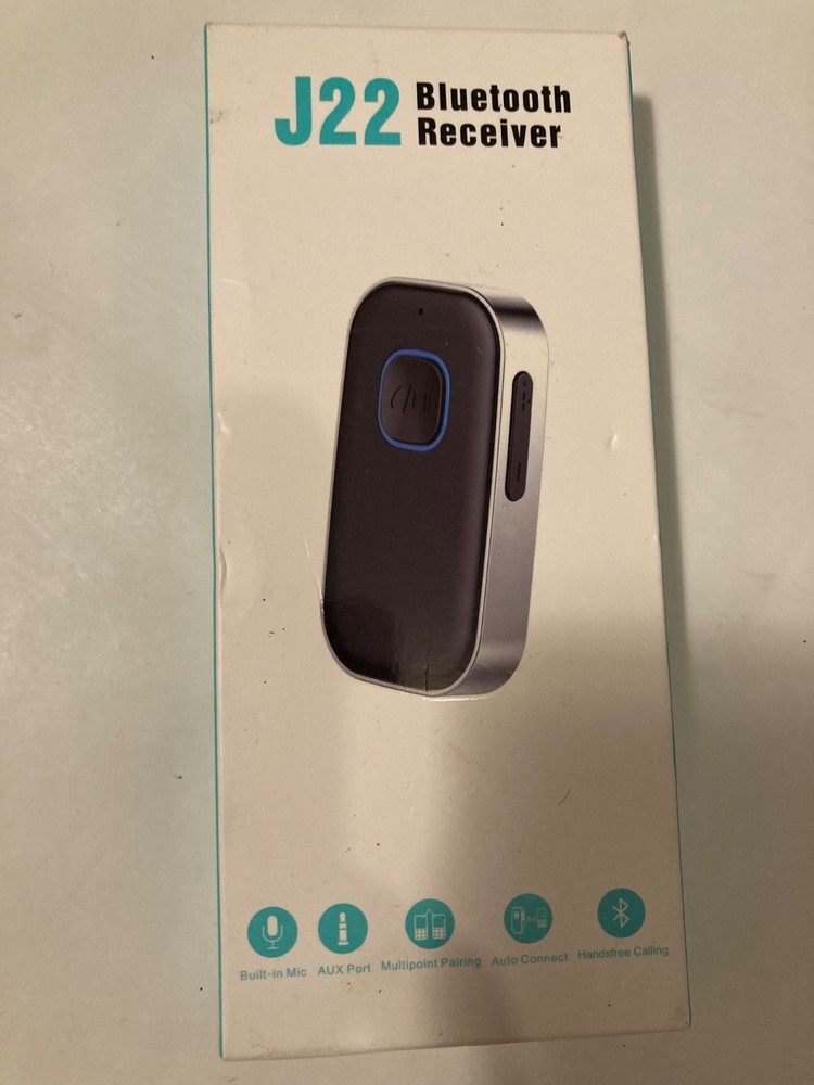 J22 Bluetooth 5.0 Receiver Car, Noise Cancelling Bluetooth AUX Adapter Brand New