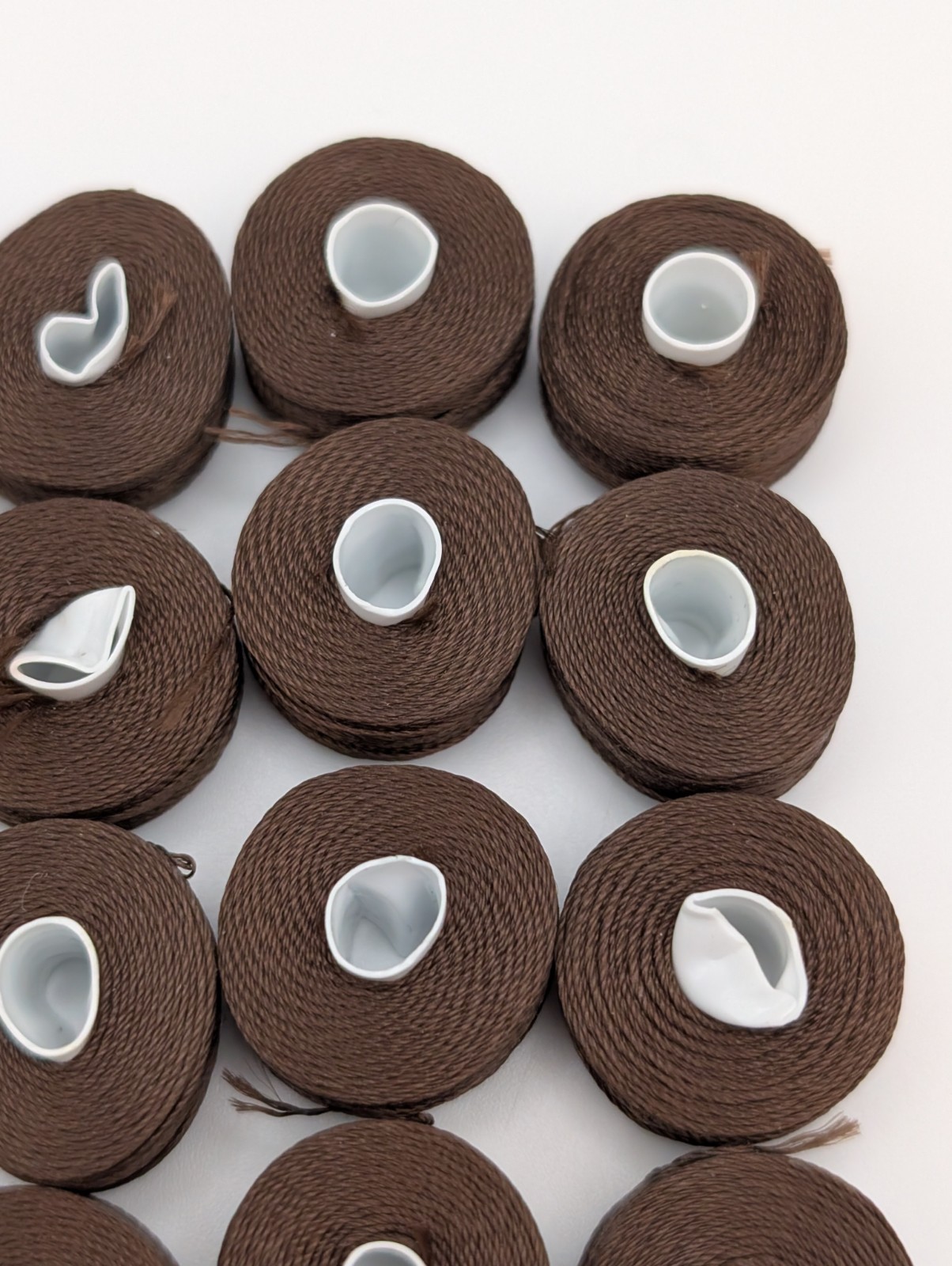 Vintage Brown Nylon Beading Thread Bobbins Like C-Lon Size D Approx. Lot Of 45