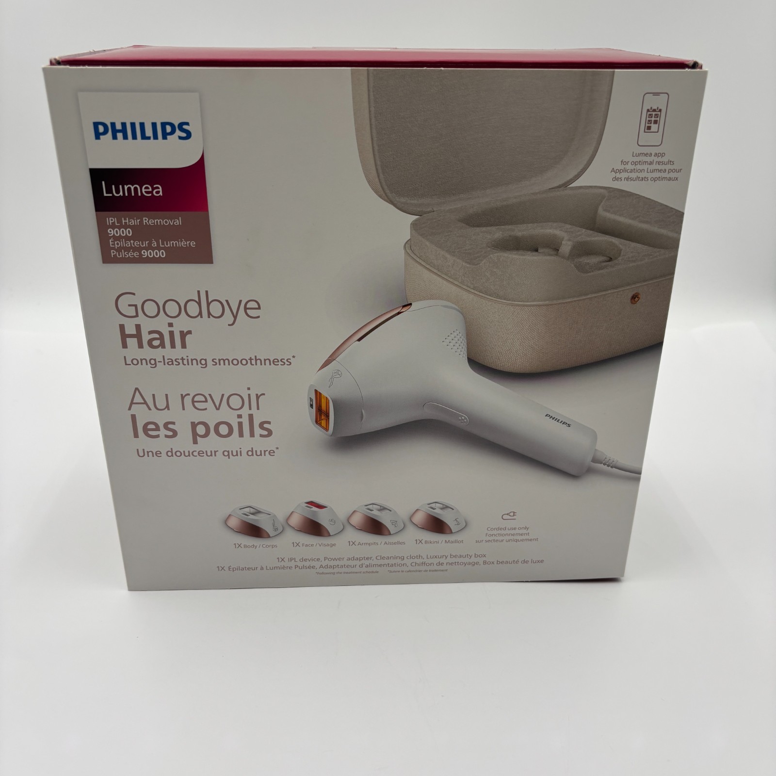 Philips Lumea 9000 Series IPL Hair Removal Device - Luxury Beauty Box BRI984 NEW