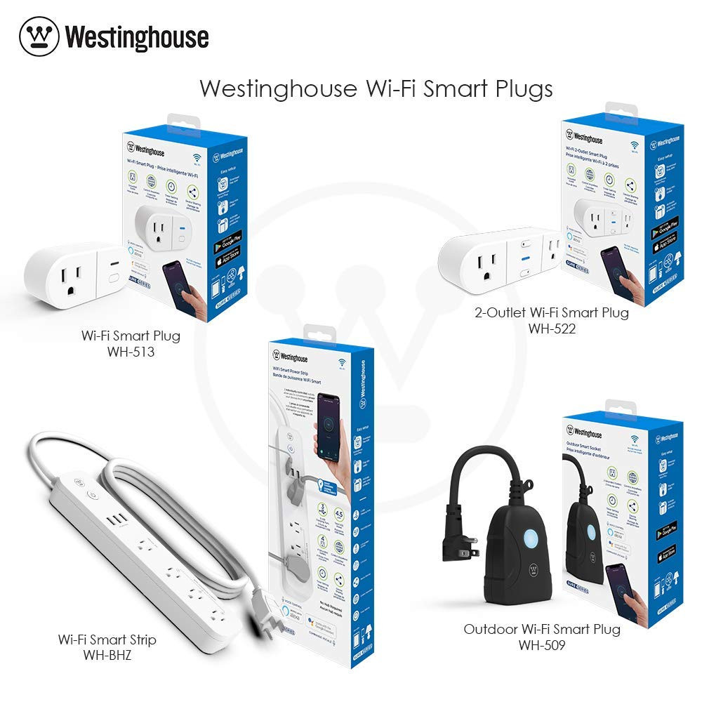 94007 Sure Series Wi-Fi Single Plug Smart Outlets, White