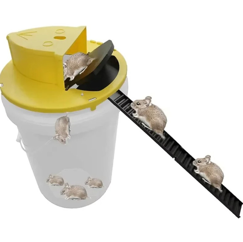 1pc Intelligent Mouse Trap Bucket Lid Automatic Reset Flipping Catcher Reusable