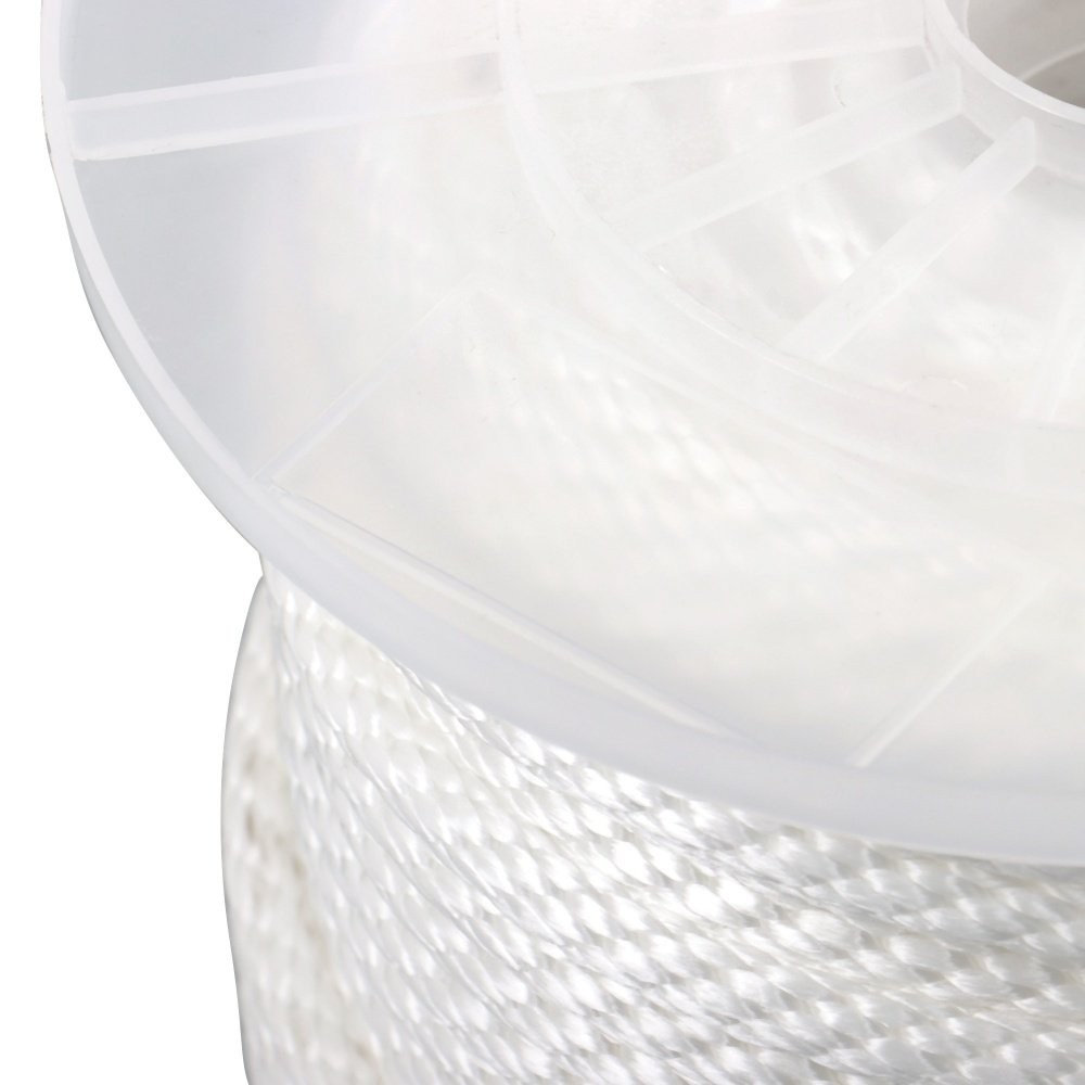 5/16 Inch 250ft White Nylon Solid Braid Rope Abrasion Resistance Multipurpose