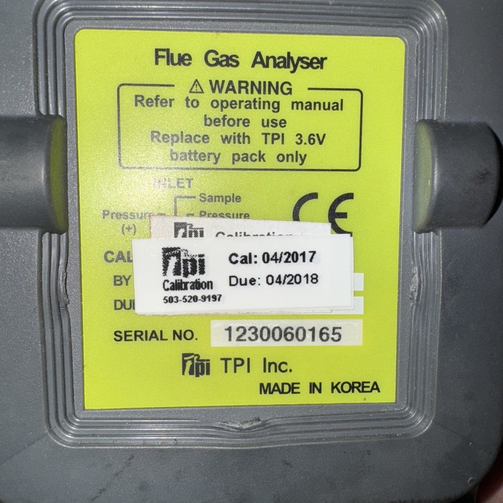 TPI 712 Combustion Efficiency Analyzer with Flue Probe