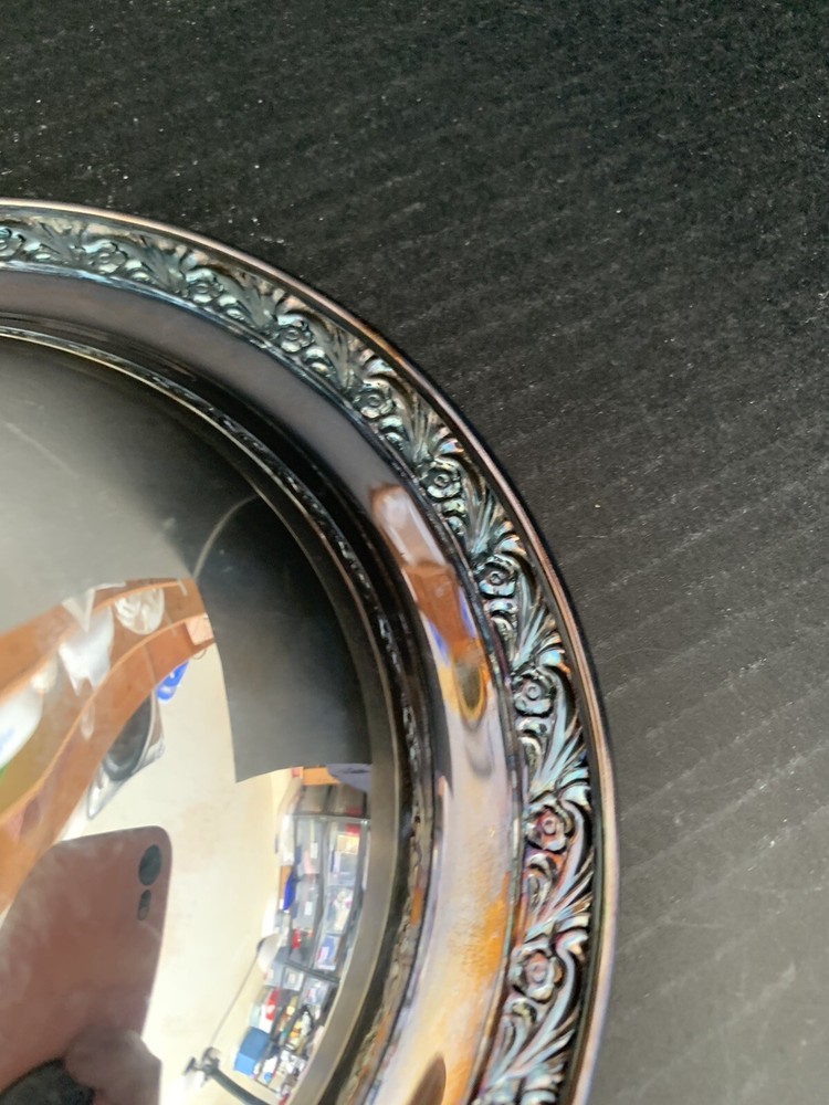 Wm Rogers 748 Round Candy Mint Nut Silver Plate Bowl Dish 7.5 in diameter VTG