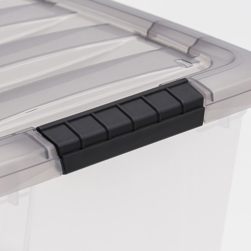 53 Qt. Plastic Storage Bins with Lids Stackable Storage Containers Totes 5 Pack