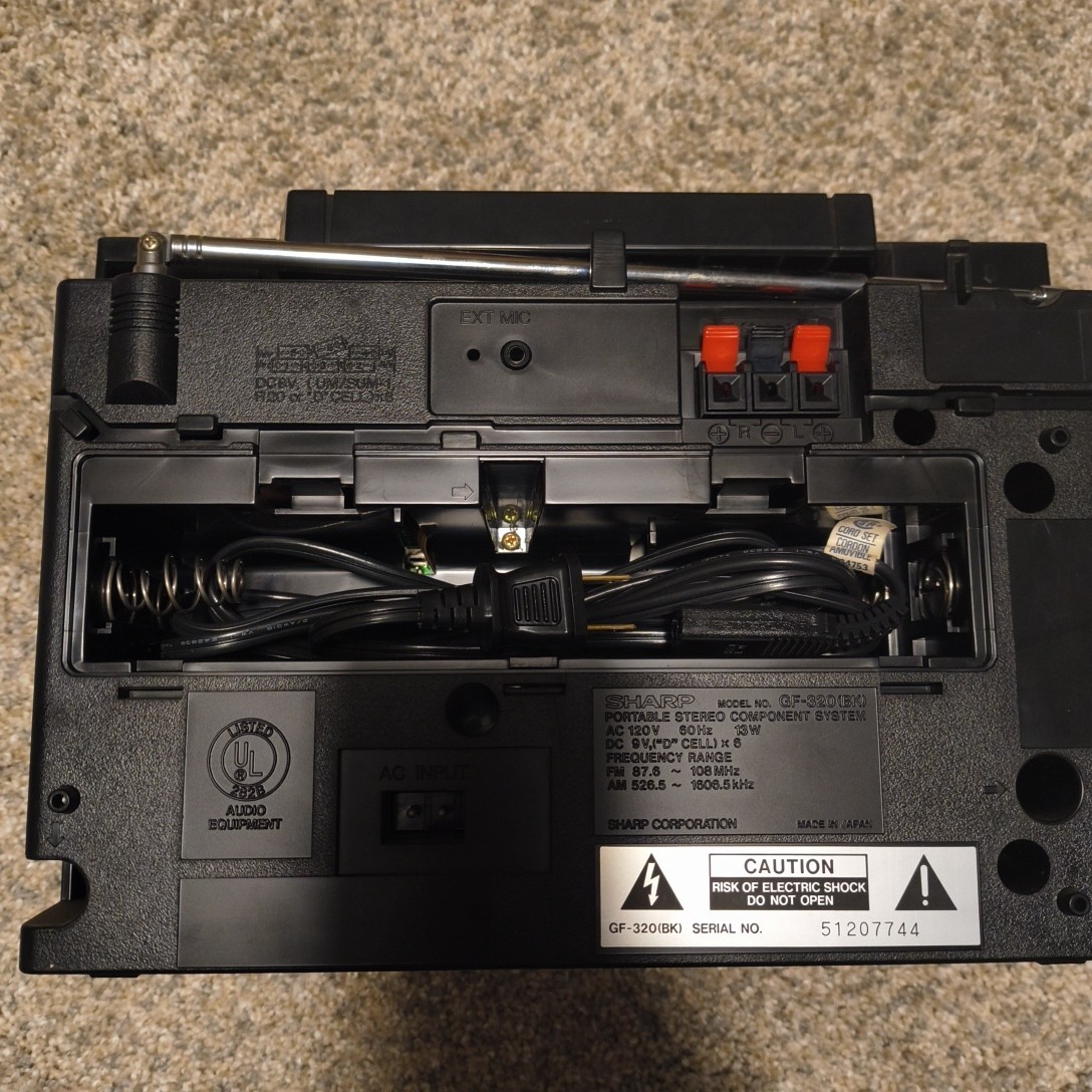 SHARP GF-320 VTG. BOOMBOX STEREO. NEW OLD STOCK