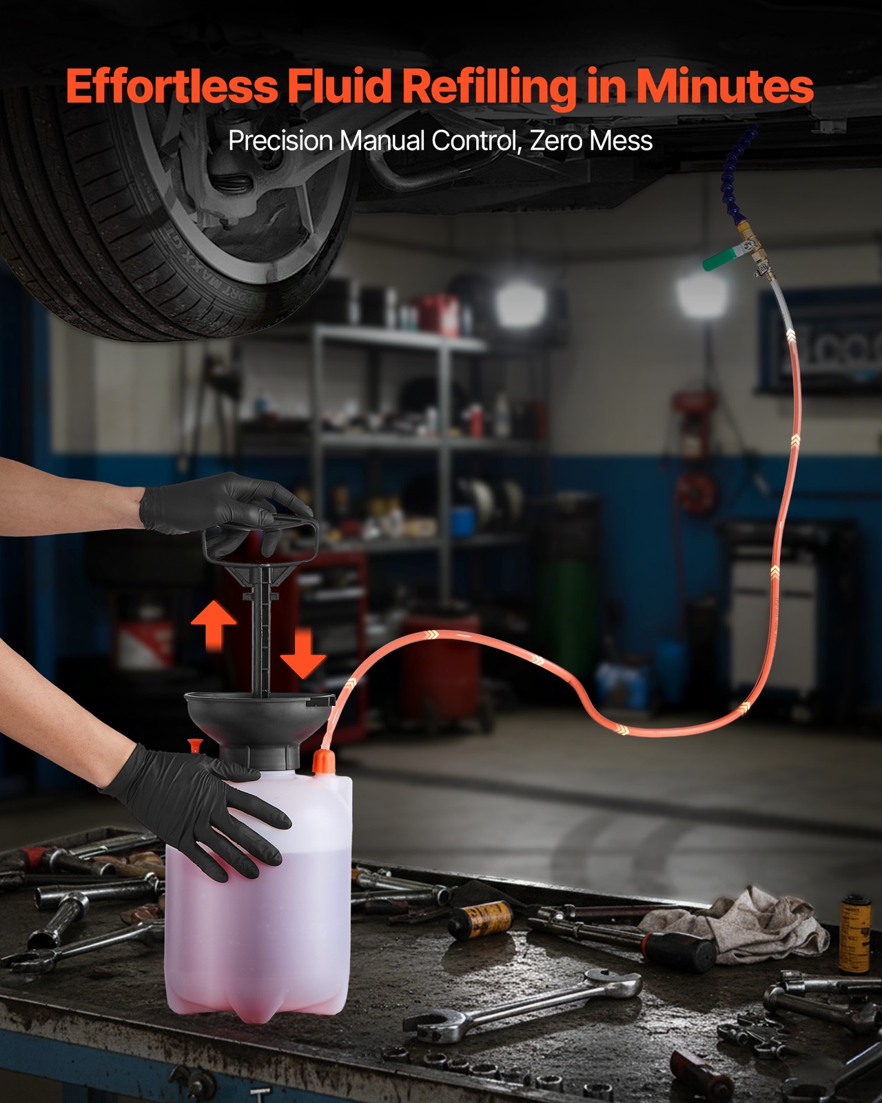 VEVOR Transmission Fluid Pump 0.79 Gal Manual Fluid Transfer Pump with PTFE Tape