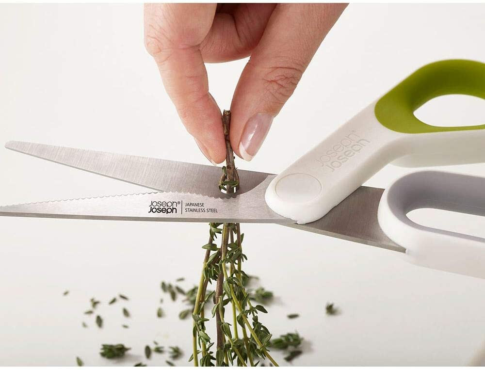 Joseph Joseph Kitchen Shears Scissors with Thumb Grip and Herb Stripper Separate