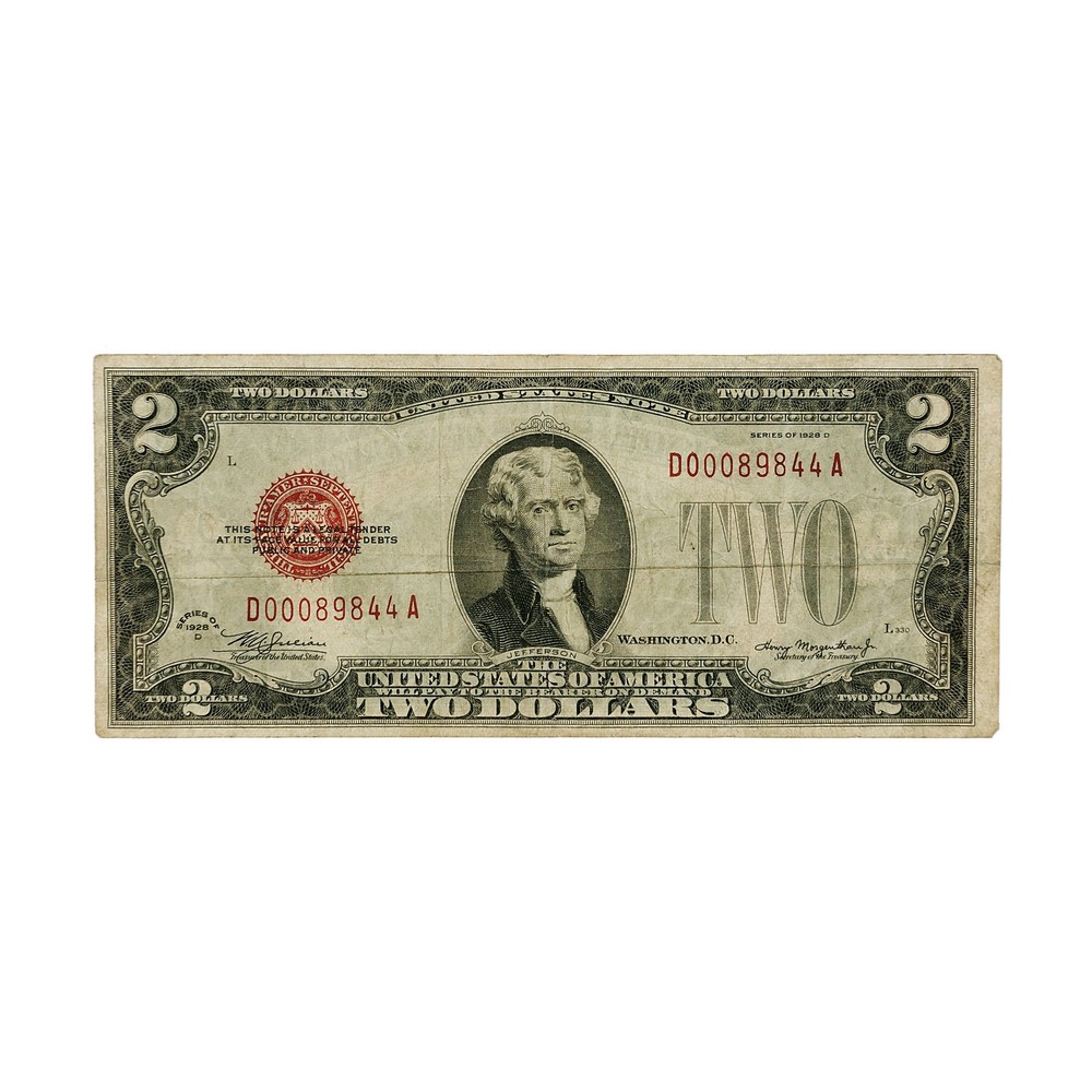 USA 2 Dollars 1928 D Fine Condition