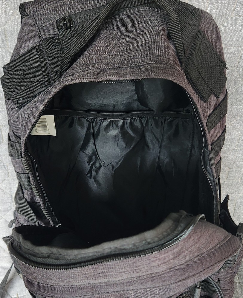 EUC Samurai Tactical Day Pack Backpack in Black/Gray Heather