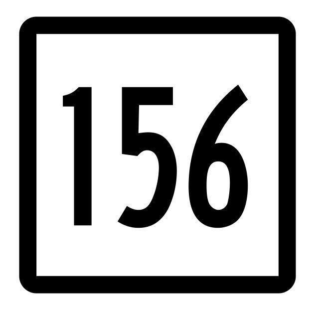 Connecticut State Highway 156 Sticker Decal