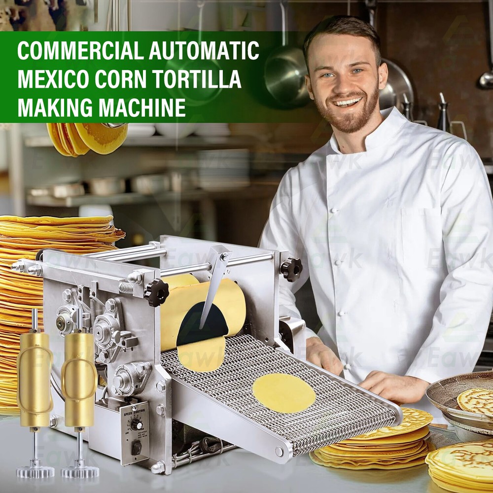 Automatic Corn Flour Chapati Tortilla Making Machine Commercial Roti Bread Maker