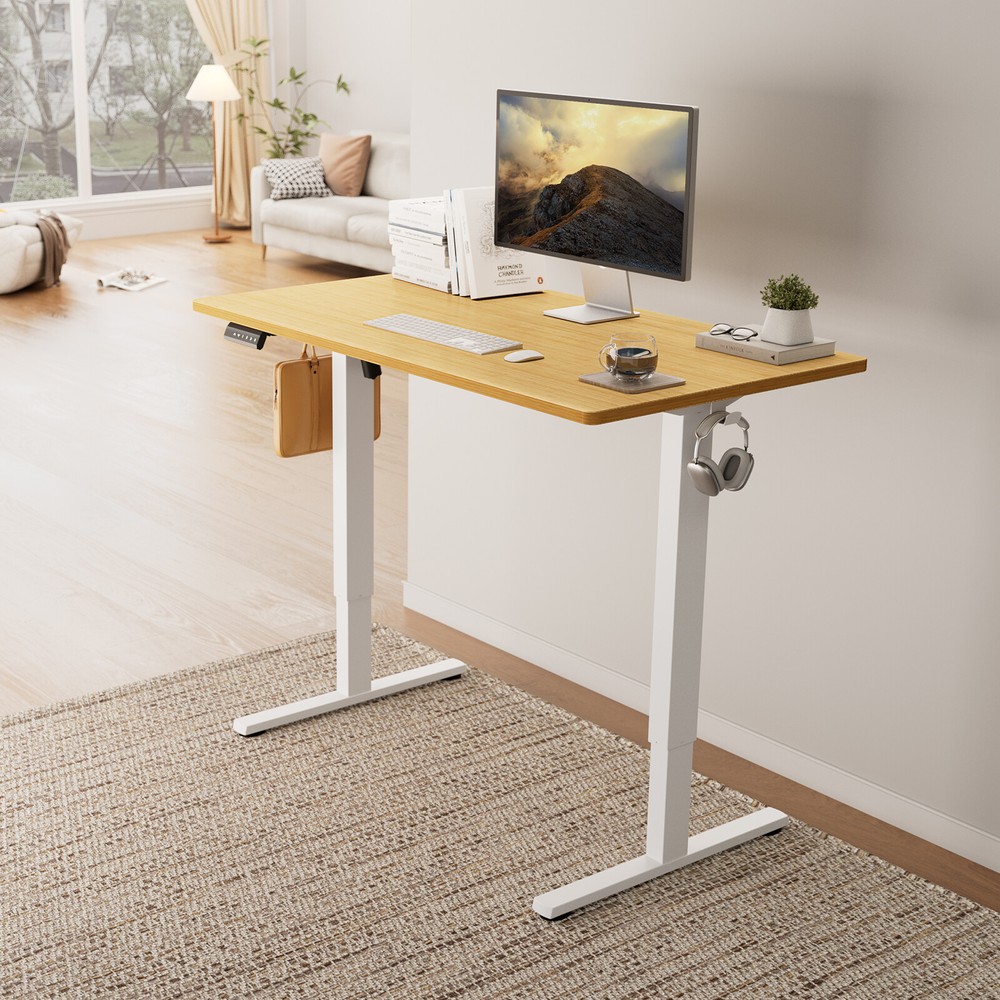 Electric Standing Desk Gaming Work PC Table Adjustable Height for Home Office