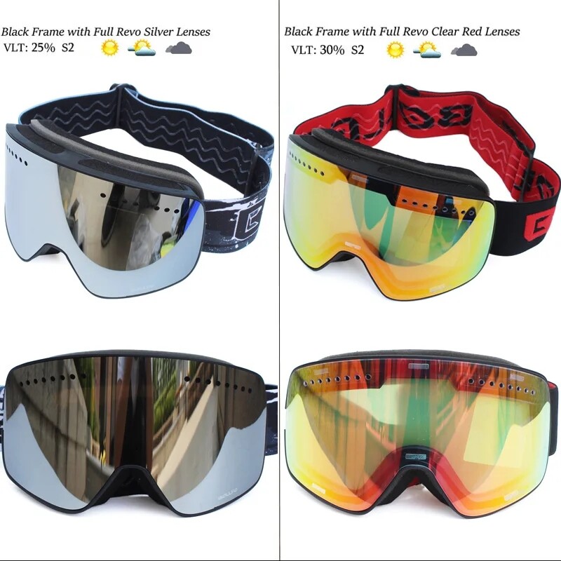 Ski Goggles OTG Pro HD Magnetic Snow Goggles UV Protection Interchangeable Lens