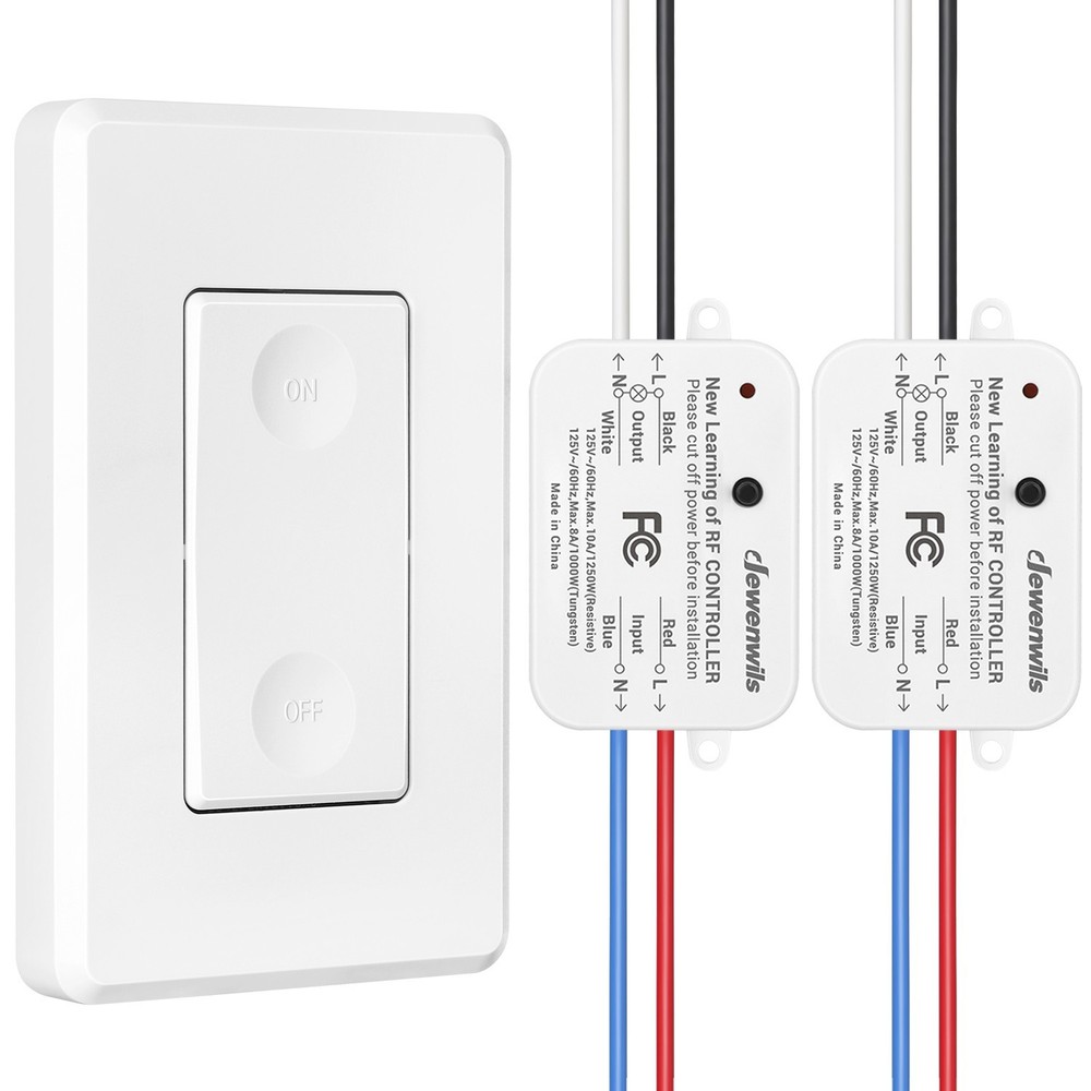 DEWENWILS Wireless Remote Control Wall Light Switch for Ceiling Lights 30M Range