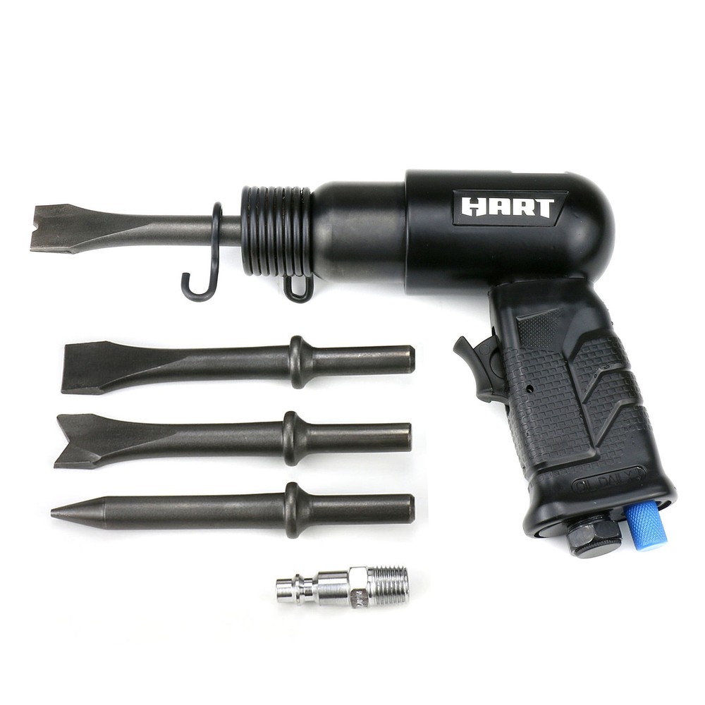 New Short Barrel Air Hammer Tool Kit with Chisel Set - Durable & Powerful