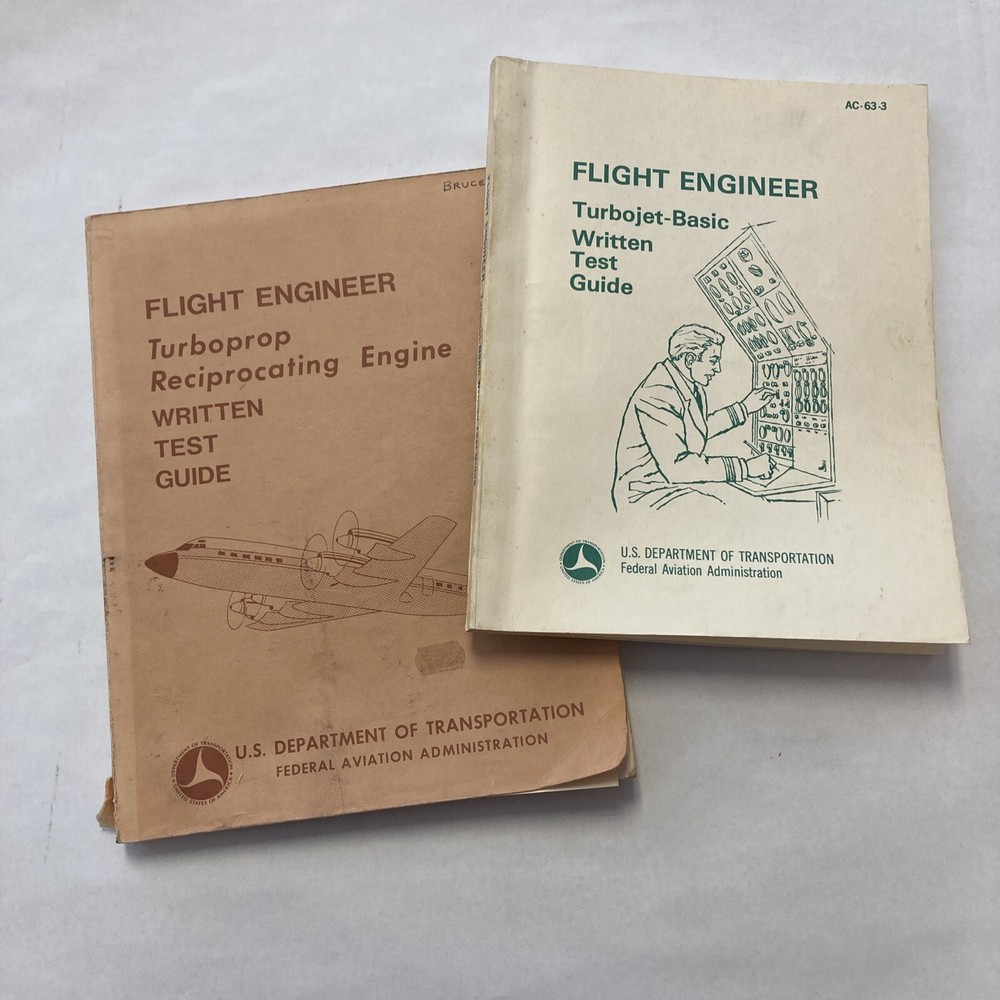 FAA - 2 Books - Turbojet-Basic & Turboprop Reciprocating Engine - Test Guides