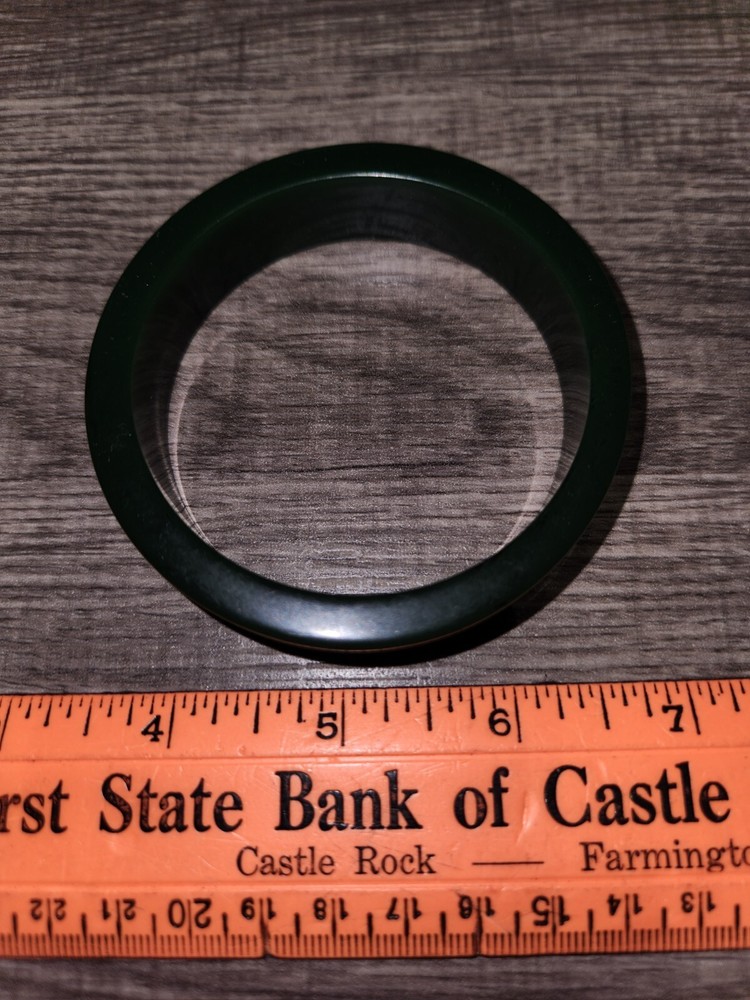 Vintage Marbled Green Bakelite Bangle Bracelet C3