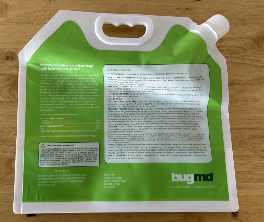 BugMD Pest Blaster Bag ONLY Outdoor Pest Control