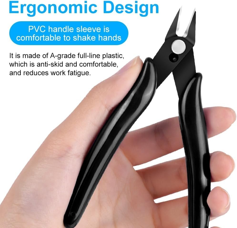 Versatile 1PC Diagonal Cutters for Crafting, Electronics & Jewelry - Safe Design