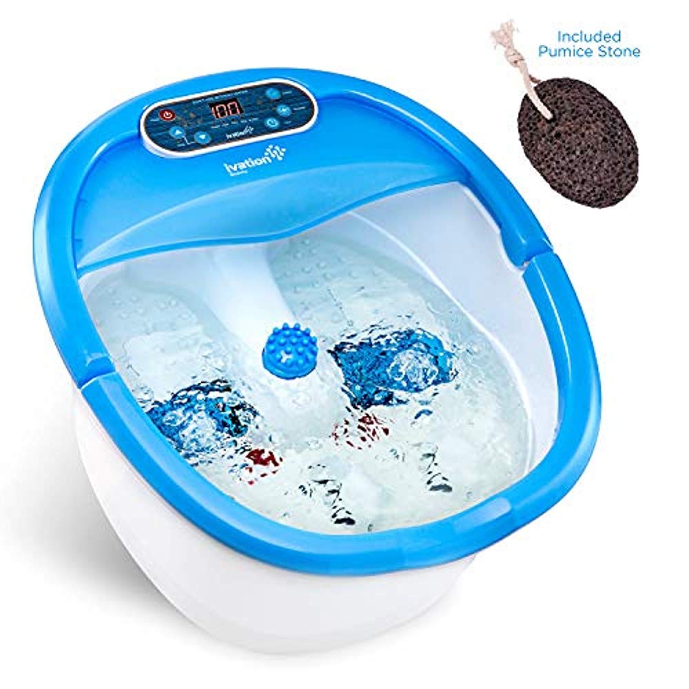 Ivation Multifunction Foot Spa – Heated Bath with Vibration, Rollers, Bubble Mas