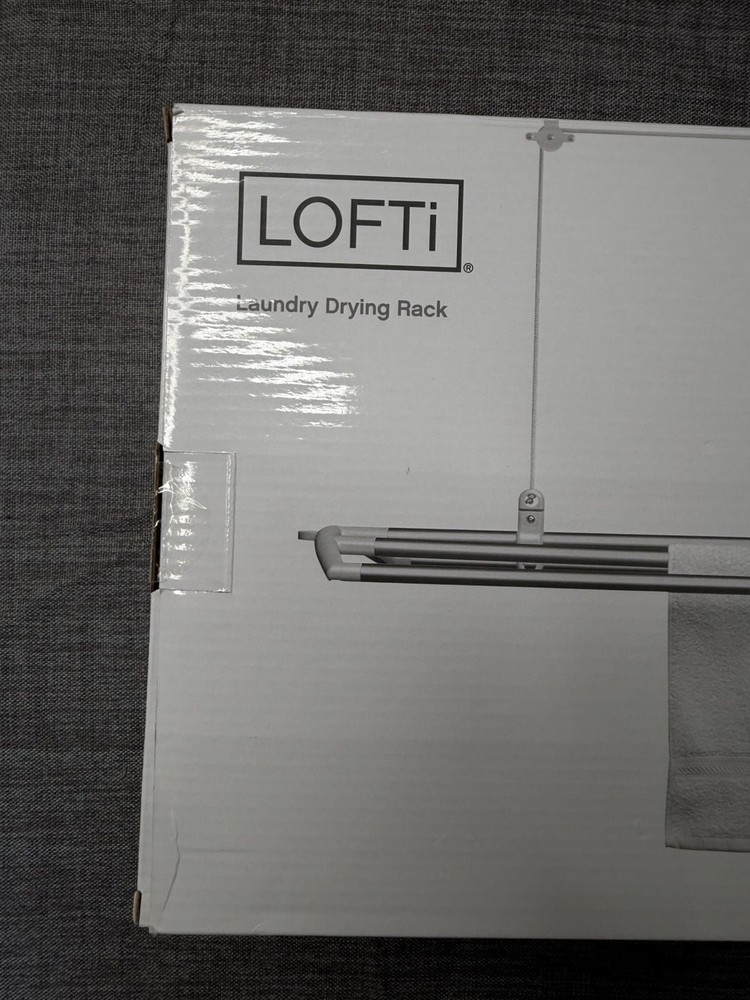 LOFTi Clothes Laundry Drying Rack with Pulley System and Hanging Space