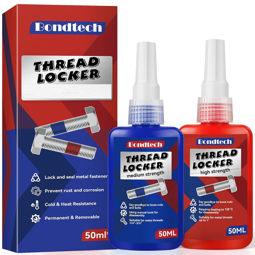 Thread Lock Blue and Red, Threadlocker Medium and High Strength, Thread Locker f